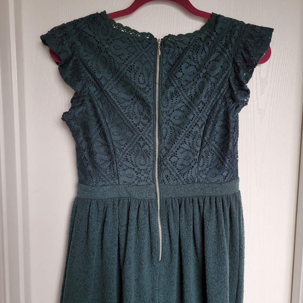 Dark Emerald Mini Dress - Picture 4 of 6